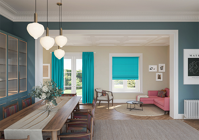 Hartford, Teal - Roman Blind - Image 8